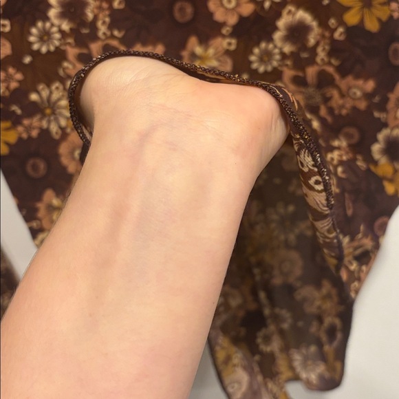 Wilfred Brown and Yellow Floral Button Down Shirt - Picture 4 of 8